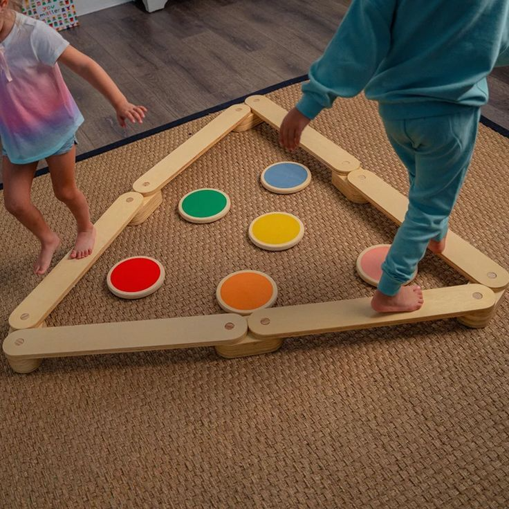 Montessori Ahşap Denge Kirişi, Denge Tahtası, Basamak Taşları, Aktivite Oyuncağı, Çocuk Oyuncak(6 SOPA 6 TAŞ) - Görsel 7