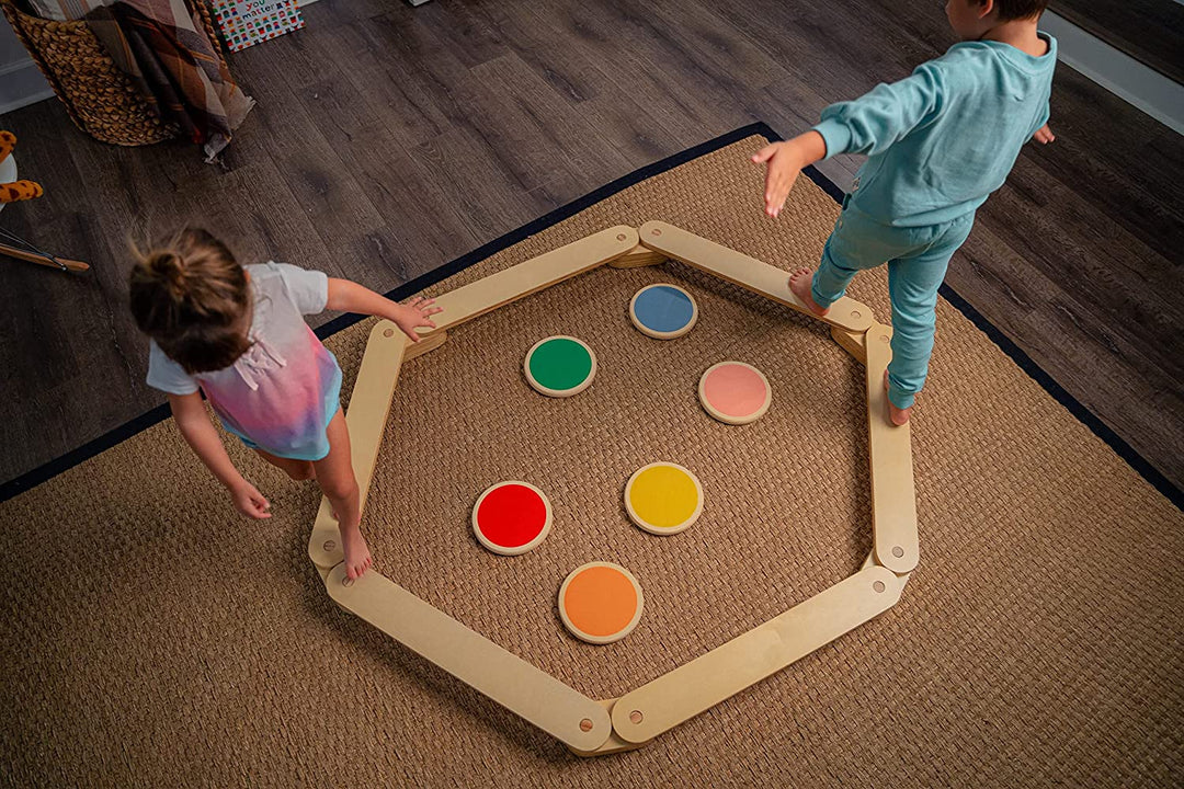 Montessori Ahşap Denge Kirişi, Denge Tahtası, Basamak Taşları, Aktivite Oyuncağı, Çocuk Oyuncak(6 SOPA 6 TAŞ) - Görsel 8